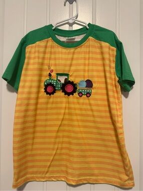 Children's Easter Egg Tractor Short Sleeve Tee size L 10-12